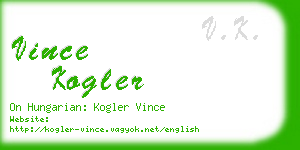 vince kogler business card